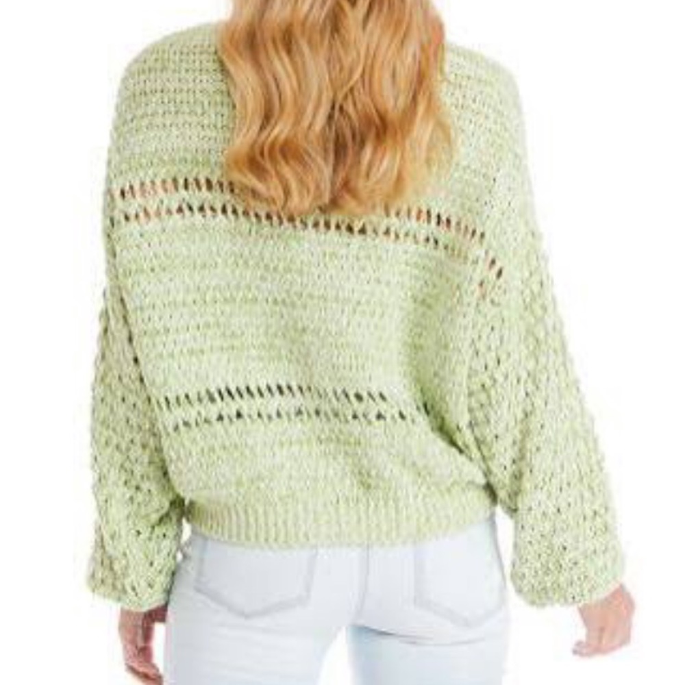 FREE PEOPLE Kiwi Cream ComboCoconut V-Neck Sweater - Picture 3 of 8
